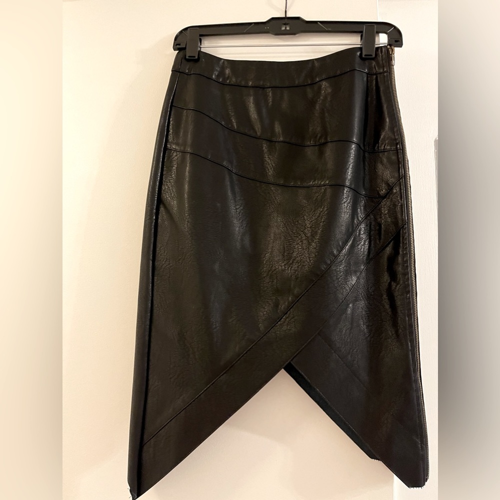 Black leather skirt